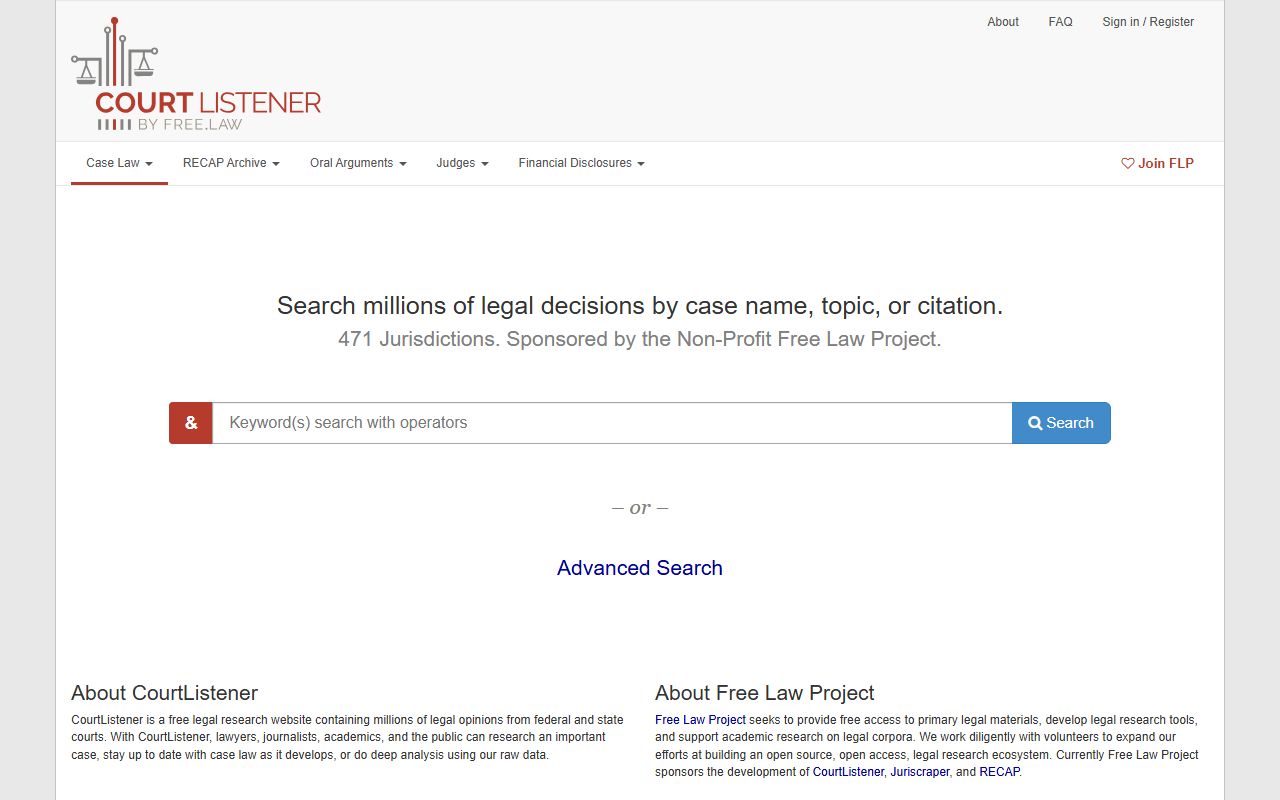 Nez Perce County court dockets and CourtListener federal case law research