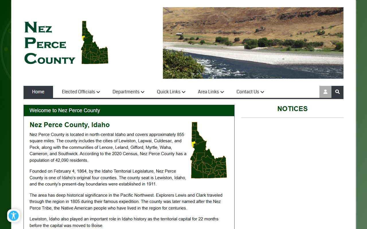 Nez Perce County Court records official county website